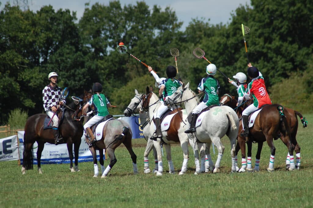 Polocrosse action
